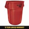 Rubbermaid Commercial 44 qt. Round Trash Can FG264360RED - alternate 3